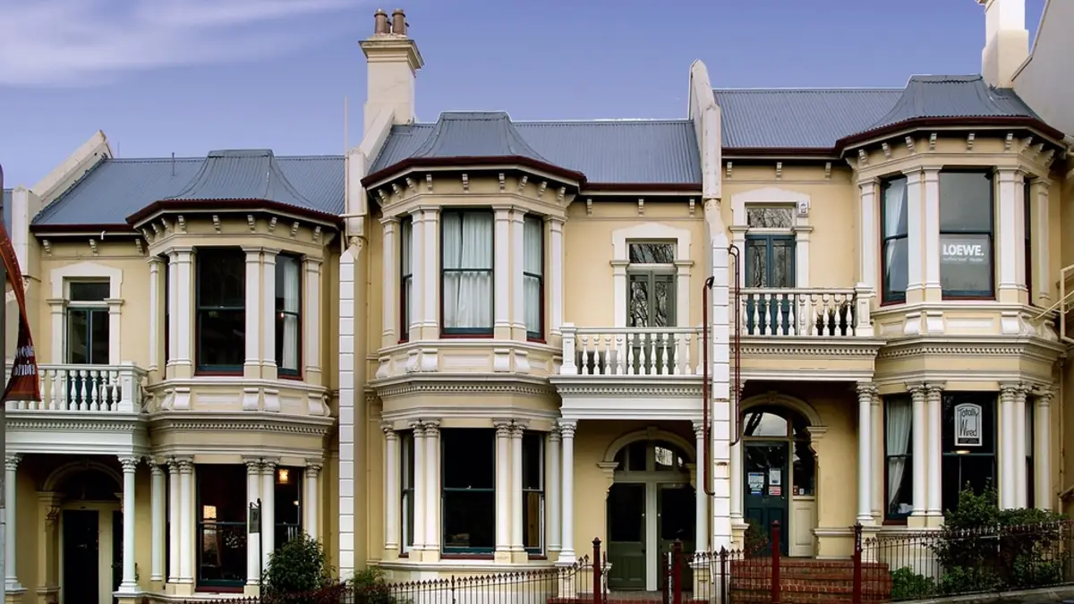 A row of Victorian terraced houses